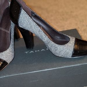 Tahari Tweed block heel
